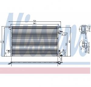 Condensator  climatizare FIAT CROMA  194  PRODUCATOR NISSENS 94598