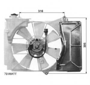 Ventilator  radiator TOYOTA YARIS VITZ  SCP1  NLP1  NCP1  PRODUCATOR NRF 47055