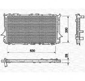 Radiator  racire motor AUDI 100  4A  C4  PRODUCATOR MAGNETI MARELLI 350213688000