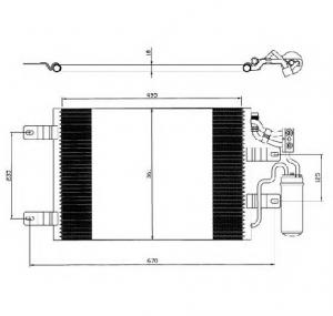 Condensator  climatizare OPEL MERIVA PRODUCATOR NRF 35646