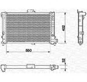 Radiator  racire motor SAAB 9000 PRODUCATOR MAGNETI MARELLI 350213634000