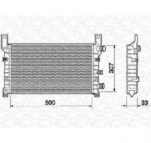 Radiator  racire motor FORD FIESTA Mk III  GFJ  PRODUCATOR MAGNETI MARELLI 350213499000