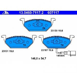 Set placute frana frana disc SEAT LEON  1P1  PRODUCATOR ATE 13 0460 7117 2