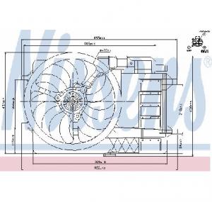 Ventilator  radiator MINI MINI  R50  R53  PRODUCATOR NISSENS 85125