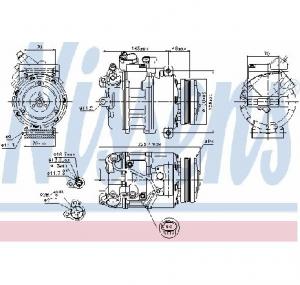 Compresor  climatizare BMW 7  E65  E66  PRODUCATOR NISSENS 89116