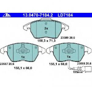 Set placute frana frana disc VW PASSAT  362  PRODUCATOR ATE 13 0470 7184 2