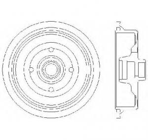 Tambur frana VW CADDY    14  PRODUCATOR TEXTAR 94011500