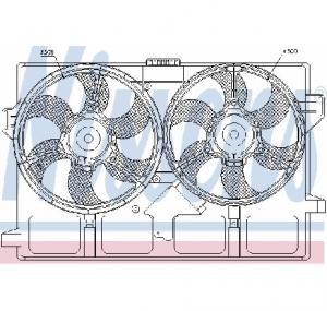 Ventilator  radiator JAGUAR XK 8 cupe  QEV  PRODUCATOR NISSENS 85440