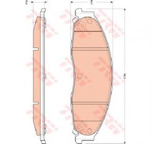 Set placute frana frana disc CADILLAC STS PRODUCATOR TRW GDB4601