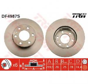 Disc frana IVECO DAILY IV bus PRODUCATOR TRW DF4987S