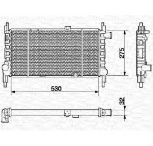 Radiator  racire motor OPEL KADETT E hatchback  33  34  43  44  PRODUCATOR MAGNETI MARELLI 350213589000
