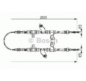 Cablu  frana de parcare CHEVROLET MATIZ  M200  M250  PRODUCATOR BOSCH 1 987 477 718