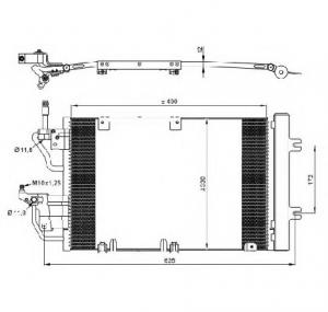 Condensator  climatizare VAUXHALL ZAFIRA Mk II  B   M75  PRODUCATOR NRF 35633