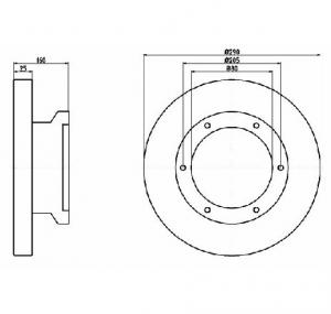 Disc frana IVECO DAILY II platou   sasiu PRODUCATOR TEXTAR 93084500