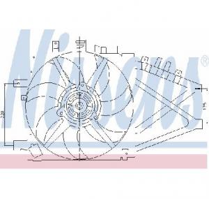 Ventilator  radiator OPEL CORSA C  F08  F68  PRODUCATOR NISSENS 85190