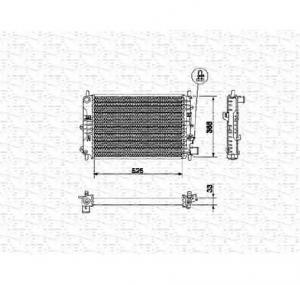 Radiator  racire motor FORD ESCORT Mk V  GAL  PRODUCATOR MAGNETI MARELLI 350213494000