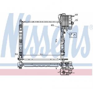 Radiator  racire motor MERCEDES BENZ VITO bus  638  PRODUCATOR NISSENS 62559A