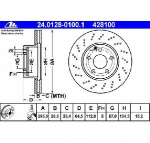 Disc frana MERCEDES BENZ C CLASS T Model  S204  PRODUCATOR ATE 24 0128 0100 1