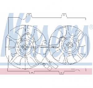 Ventilator  radiator OPEL FRONTERA B  6B  PRODUCATOR NISSENS 85446