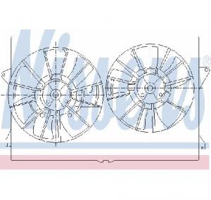 Ventilator  radiator CHRYSLER PACIFICA PRODUCATOR NISSENS 85393