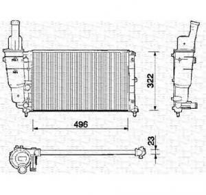 Radiator  racire motor LANCIA Y  840A  PRODUCATOR MAGNETI MARELLI 350213120000
