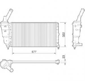 Radiator  racire motor LANCIA Y  840A  PRODUCATOR MAGNETI MARELLI 350213176000