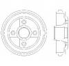 Tambur frana opel agila  a   h00  producator textar