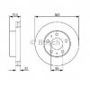 Disc frana FIAT DUCATO caroserie  250  PRODUCATOR BOSCH 0 986 479 315