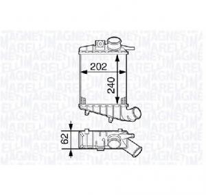 Intercooler  compresor ALFA ROMEO 156  932  PRODUCATOR MAGNETI MARELLI 351319202750