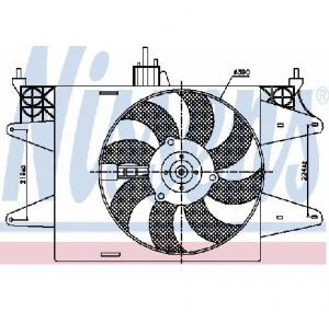 Ventilator  radiator FIAT DOBLO  119  PRODUCATOR NISSENS 85572