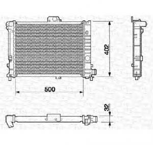 Radiator  racire motor SAAB 9000 PRODUCATOR MAGNETI MARELLI 350213631000