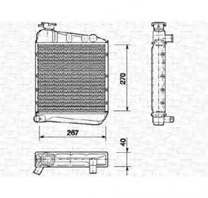 Radiator  racire motor ROVER MINI PRODUCATOR MAGNETI MARELLI 350213409000