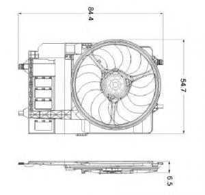 Ventilator  radiator MINI MINI  R50  R53  PRODUCATOR NRF 47301