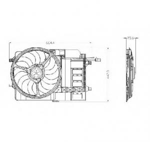 Ventilator  radiator MINI MINI  R50  R53  PRODUCATOR NRF 47302