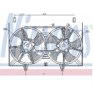 Ventilator  radiator INFINITI FX PRODUCATOR NISSENS 85615