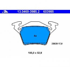 Set placute frana frana disc MERCEDES BENZ VITO bus  638  PRODUCATOR ATE 13 0460 3985 2