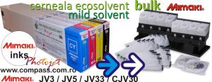 Cerneala ecosolvent, mild solvent pentru imprimante Mimaki JV3, JV5, JV33, CJV30