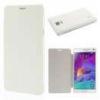 Huse Husa Flip Samsung Galaxy Note 4 N910 N910F N910k N910C Litchi Piele Alba