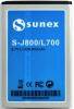 Acumulatori Acumulator Sunex J800 Li-Polymer, 3.7V, 960mAh Compatibil cu Emporio Armani Samsung Phone, C3060, M7500, M7600 (BEAT DJ), S5600, S7220 (Ultra CLASSIC), F400, J800, L700, ZV60, S3650 Corby.