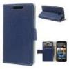 Huse Husa Flip Stand HTC Desire 601 Zara Piele PU Albastru Inchis