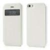 Huse - iphone husa flip iphone 5 5s slim piele alba