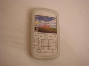Huse telefoane Husa Silicon Blackberry 8520 alba  BULK