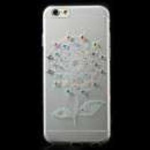 Huse - iphone Husa Silicon iPhone 6 Slim Floare Cu Diamante