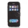 Huse - iphone Husa Cu Dubla Fereastra iPhone 6 Flip Piele Neagra