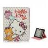 Huse Husa iPad 2 Wi-Fi + 3G Polka Dot Hello Kitty Din Piele Cu Stand