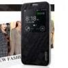 Huse Husa Samsung Galaxy S5 G900F Piele PU Stand Cu Fereastra Neagra Brocade 2