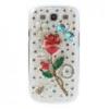 Huse Husa Cu Diamante Rosii Rose Si Albastre Libelula Dura Samsung Galaxy S3 i9300