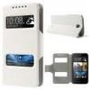 Huse Husa Flip HTC Desire 310 Litchi Cu Dubla Fereastra Si Stand Alba