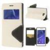 Huse Husa Flip Cu Fereastra Sony Xperia M2 Dual D2302 Roar Korea Diary Cu Stand Alba