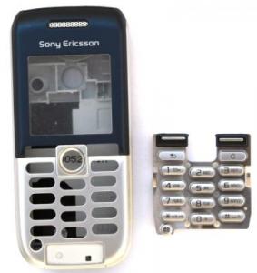 Carcase Carcasa Sony-Ericsson K300 albastra originala, inclusiv tastatura